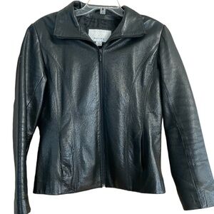 Wilsons Leather Maxima Black Leather Jacket Size Medium